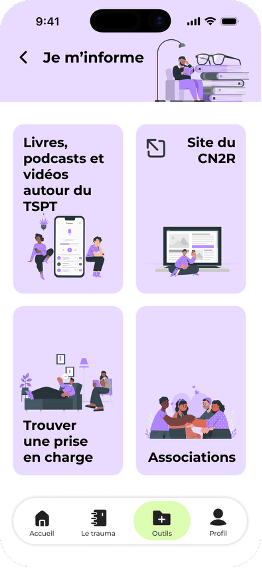 Ecran des ressources externes