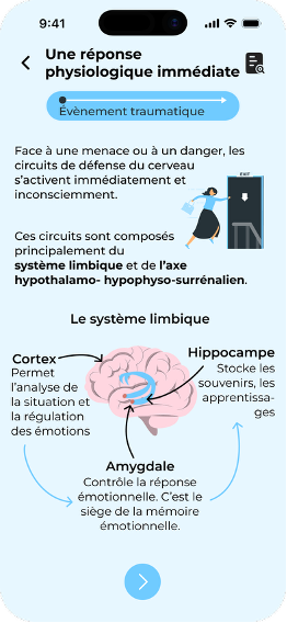 Ecran Réactions immédiates