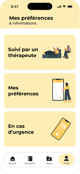 Ecran des préférences